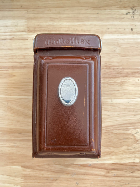 Rolleiflex Brown Leather Case with Red Velvet Inside