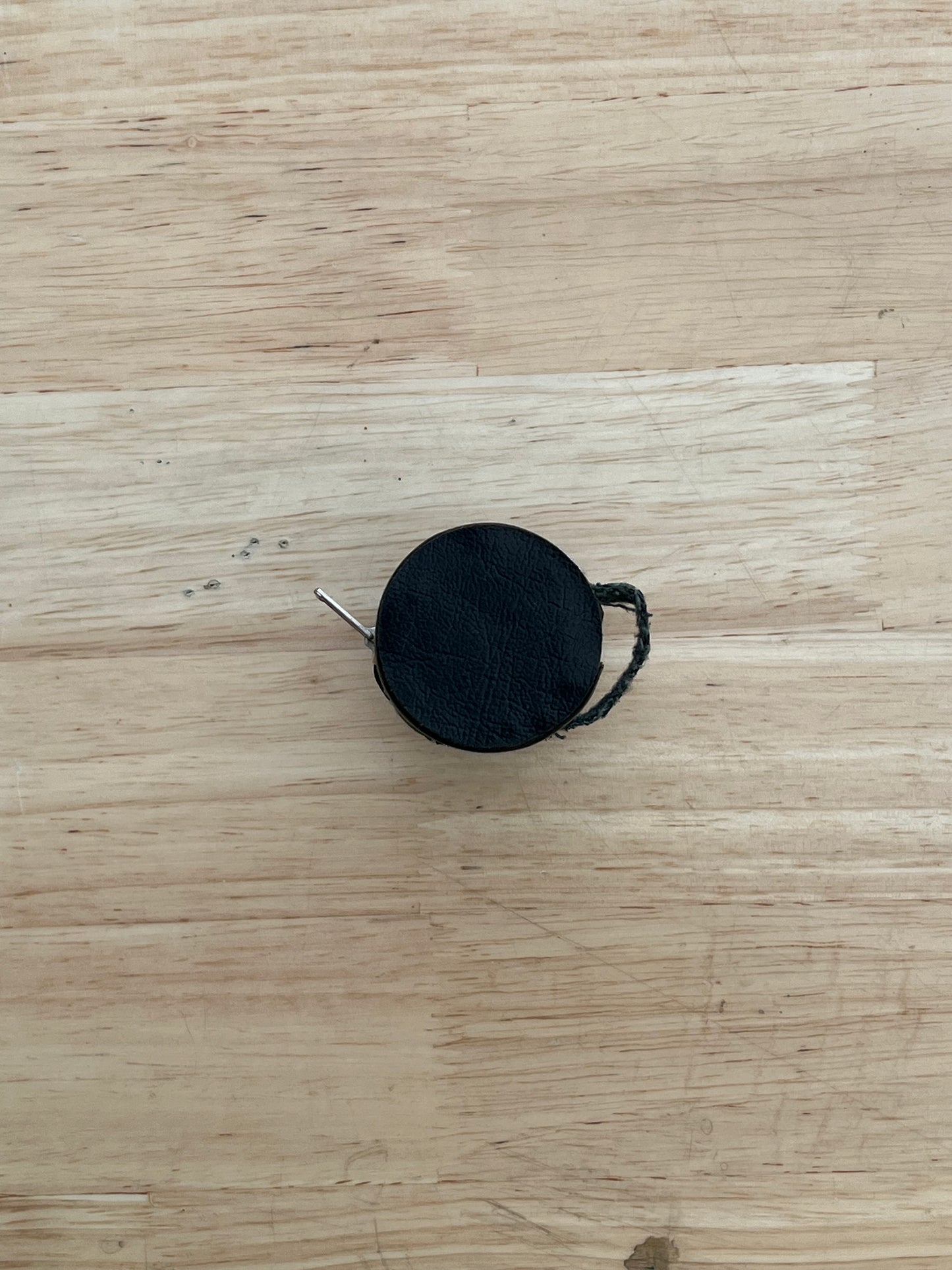 Black Leather Film Zipper Canister