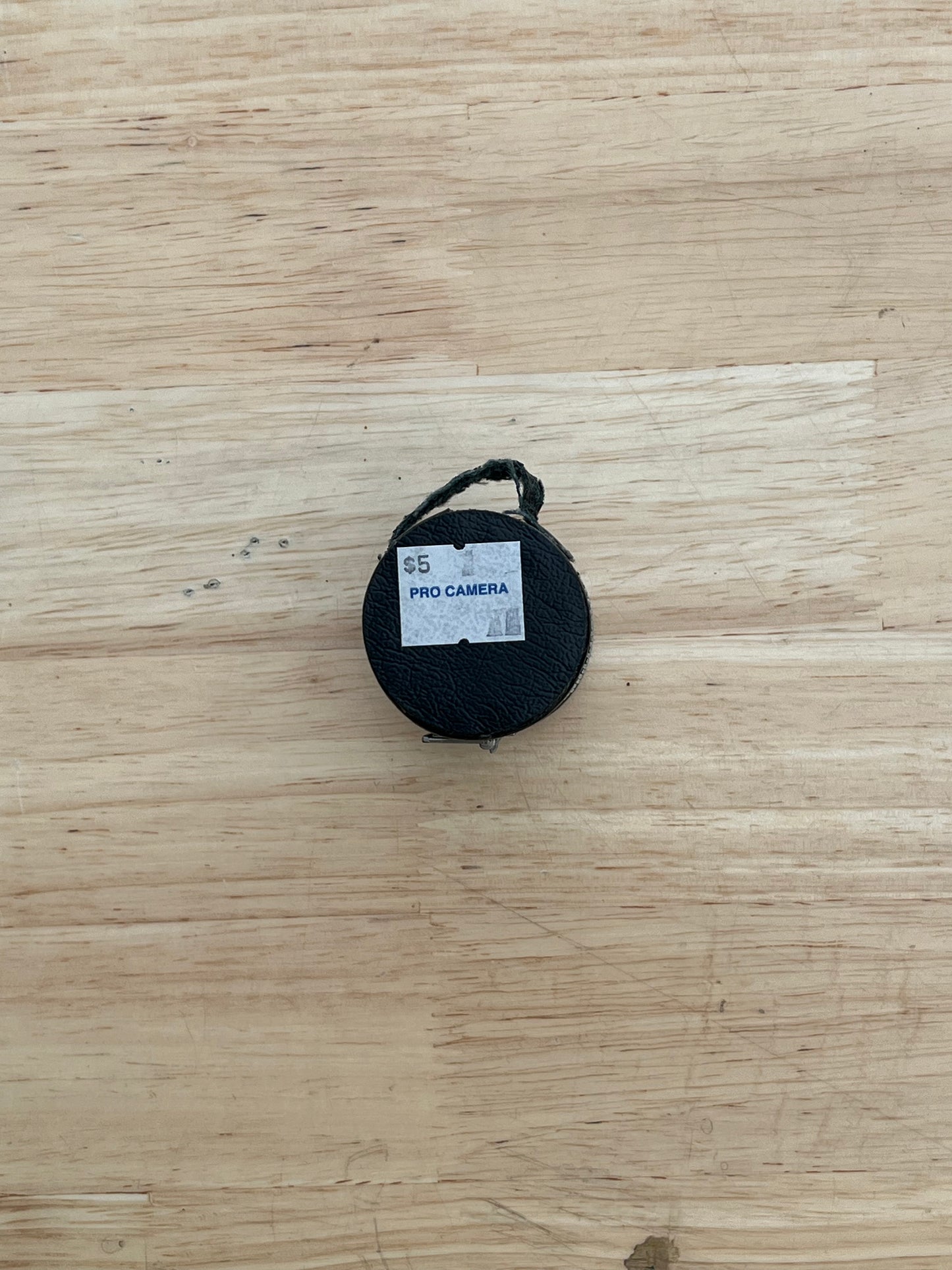 Black Leather Film Zipper Canister