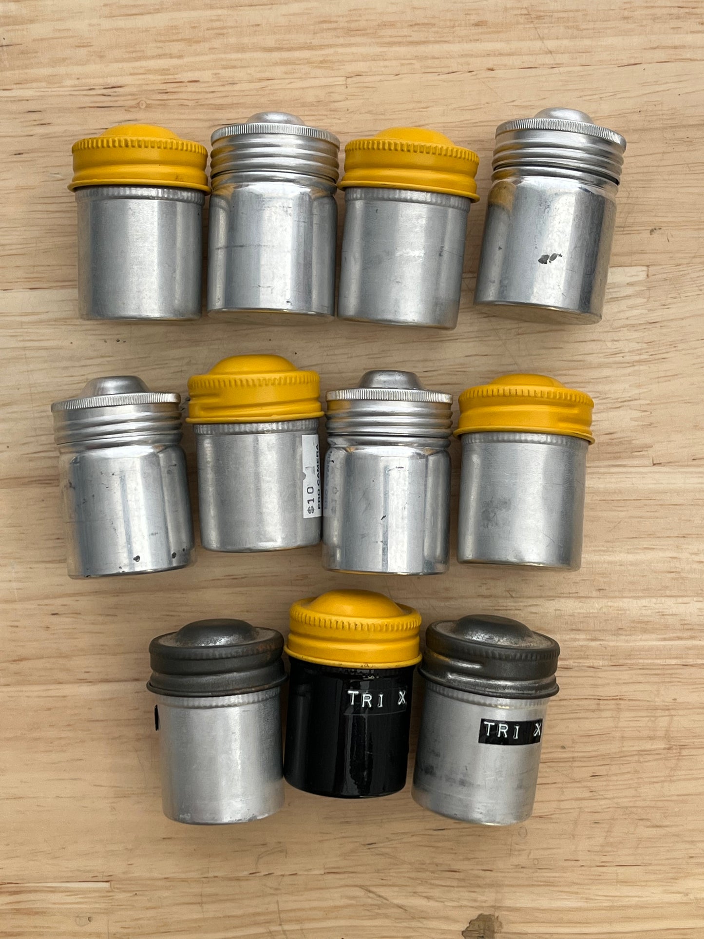 10 Metal Kodak Film Canisters and 3 Kodak Filter Canisters